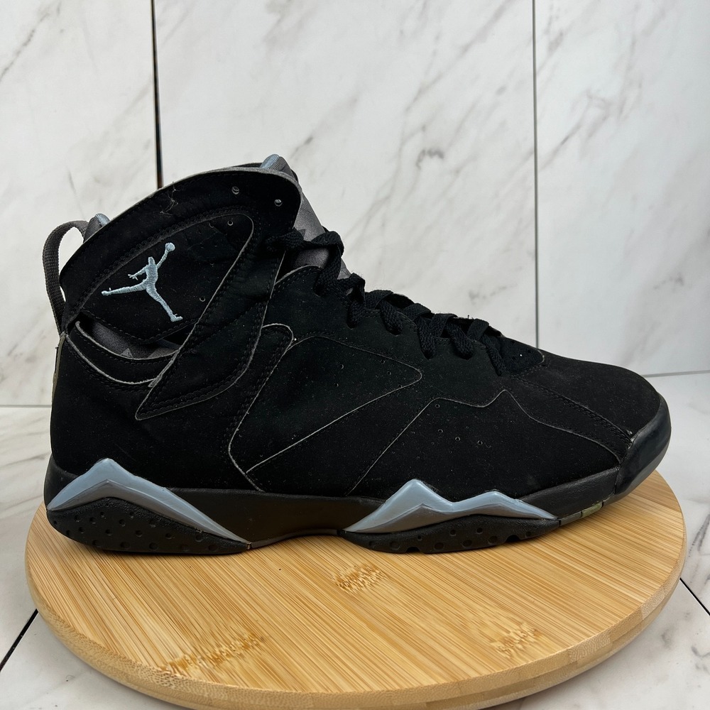 2006 Nike Air Jordan 7 Retro Chambray Mens Size 12.5 Black Sneakers 304775-042
